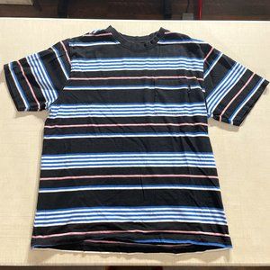 Stussy Striped Short Sleeve Shirt w/ Front Pocket